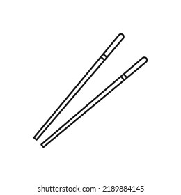 Chopsticks icon. Vector. Line style.