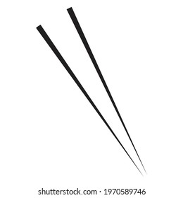 chopsticks icon vector on white background