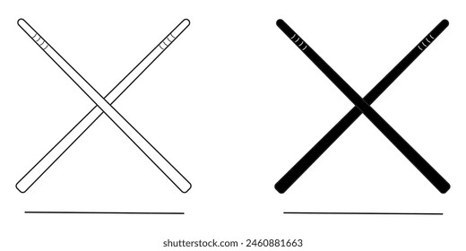 Chopsticks Icons of restaurant collection In Trendy Design Vector ilustration