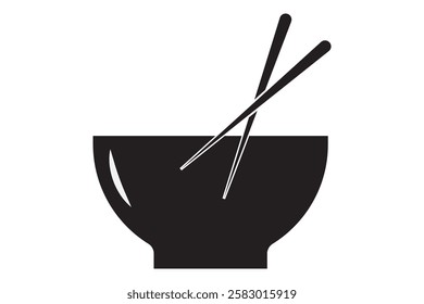 Chopsticks icons set. Icon chopstick Japanese food, noodles, Korea wood stick Chinese sushi chop in restaurant. Black chop stick vector isolated on white background. Vector illustration.