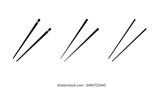 Chopsticks icons set. Simple set of chopsticks vector icons on white background