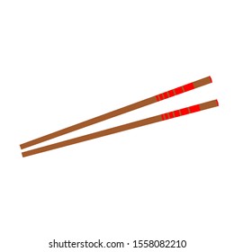 chopsticks isolated on white background. vector illustration