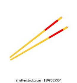 chopsticks isolated on white background. vector illustration 