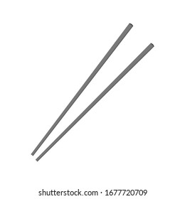 Chopsticks Isolated On White Background. Vector Illustration