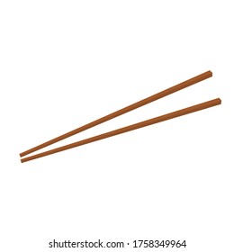 chopsticks isolated on white background. vector illustration