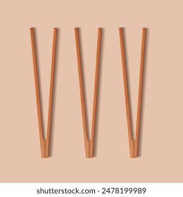 chopsticks isolated on white background