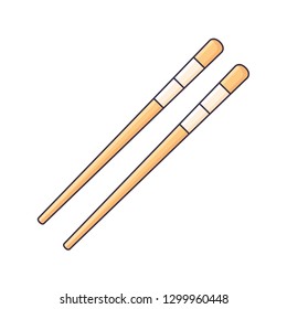 Chopsticks isolated vector