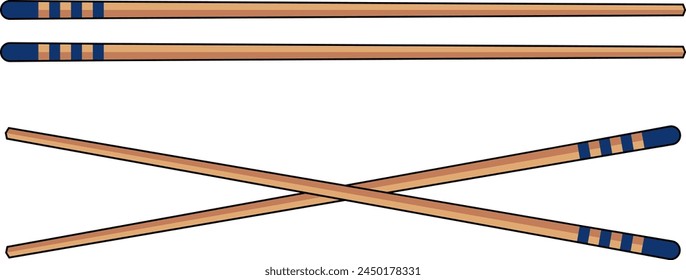 Conjunto de iconos de vectores aislados de palillos