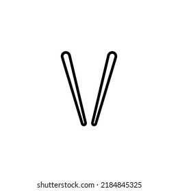 Chopsticks line icon vector design