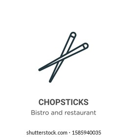 Chopsticks Outline Vector Icon Thin Line Stock Vector (Royalty Free ...