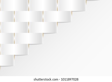 Chopsticks placed between sheets of paper