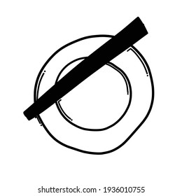 icono del vector del doodle de palillos. Línea dibujada a mano en la ilustración del esbozo de dibujo.