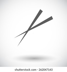 Chopsticks. Single flat icon on white background. Vector illustration.