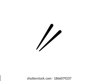 Chopsticks vector icon. Isolated chopsticks illustration