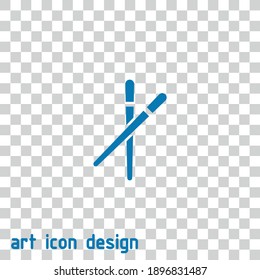 chopsticks vector icon on an abstract background