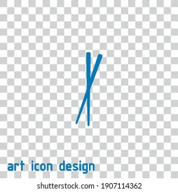 chopsticks vector icon on an abstract background