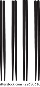 chopsticks vector diseño plano aislado.