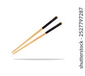 Chopsticks vector isolated on white background.