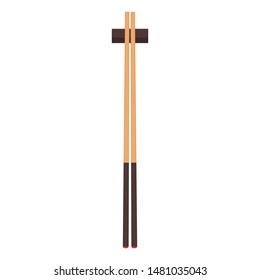 chopsticks vector. chopsticks on white background. wallpaper. copy space.