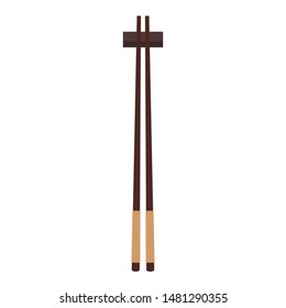 chopsticks vector. chopsticks on white background. wallpaper. copy space.
