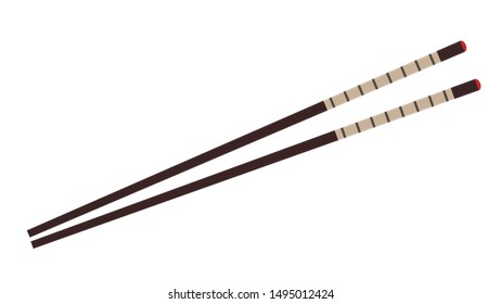 chopsticks vector. chopsticks on white background.