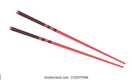 Chopsticks Vector. Chopsticks On White Background. 