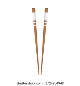 Chopsticks Vector. Chopsticks On White Background.