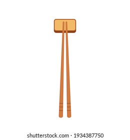 Chopsticks vector. Chopsticks on white background. 