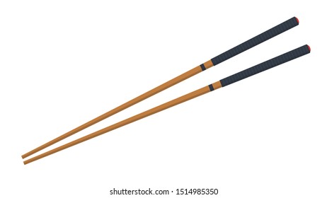 Chopsticks vector. chopsticks white background. wallpaper. free space for text. copy space.
