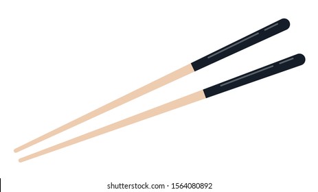 chopsticks vector. chopsticks white background. wallpaper. free space for text. copy space.