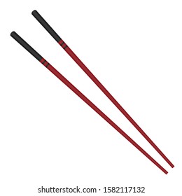 chopsticks vector. chopsticks white background. wallpaper. free space for text. copy space.