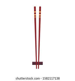 chopsticks vector. chopsticks white background. wallpaper. free space for text. copy space.