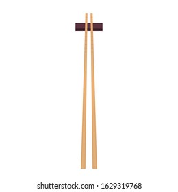 Chopsticks vector. chopsticks white background. wallpaper. free space for text. copy space.