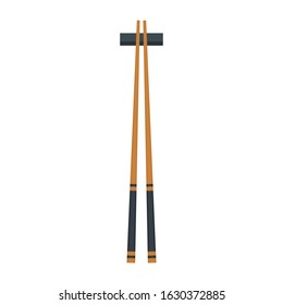Chopsticks vector. chopsticks white background. wallpaper. free space for text. copy space.