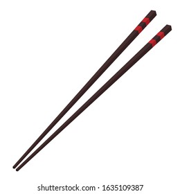 Chopsticks vector. chopsticks white background. wallpaper. free space for text. copy space.