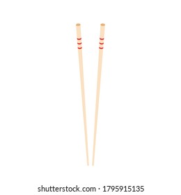 Chopsticks vector. chopsticks white background. wallpaper. free space for text. copy space.