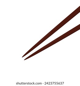 vector de palillos. fondo blanco de palillos. fondo de pantalla. espacio libre para texto. espacio de copia.