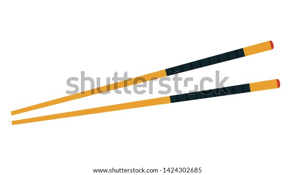 Chopsticks Vector Chopsticks White Background Wallpaper Stock Vector 