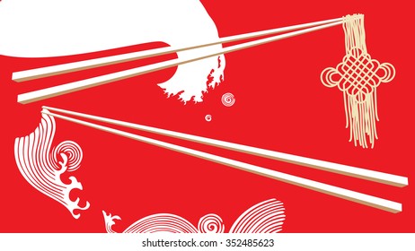 Chopsticks with waves