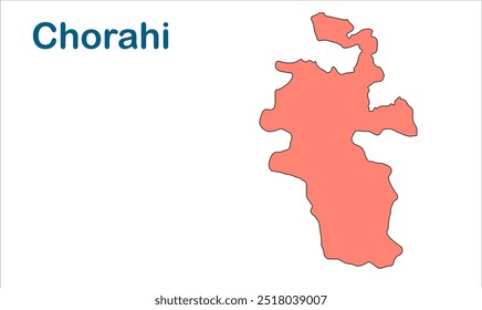 Mapa da subdivisão de Chorahi, Distrito de Begusarai, Estado de Bihar, República da Índia, Governo de Bihar, Território indiano, Índia Oriental, política, aldeia, turismo