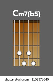 Chord diagram. Tab. Tabulation. Finger Chart. Basic Guitar Chords. Cm7(b5)