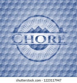 Chore blue polygonal emblem.