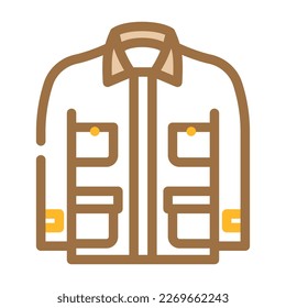 chore outerwear male color icon vector. chore outerwear male sign. isolated symbol illustration