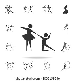 choreographic dance icon. Set of people in dance  element icons. Premium quality graphic design. Signs and symbols collection icon for websites, web design, mobile app on white background