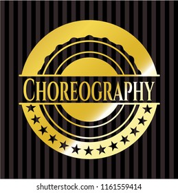 Choreography golden badge or emblem