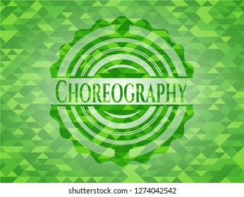 Choreography green mosaic emblem