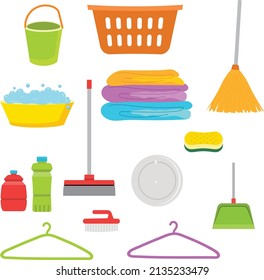 Chores simple cute clipart vector