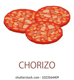 Chorizo Icon. Isometric Illustration Of Chorizo Vector Icon For Web