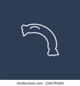 Chorizo icon. Chorizo linear design concept from Spanish Food collection. Simple element vector illustration on dark blue background.