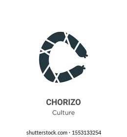 Chorizo Vector Icon On White Background. Flat Vector Chorizo Icon Symbol Sign From Modern Culture Collection For Mobile Concept And Web Apps Design.